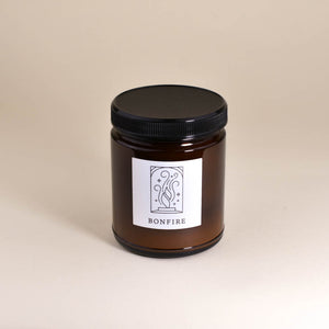 Bonfire 6.8oz Large Fine Fragrance Amber Jar Candle