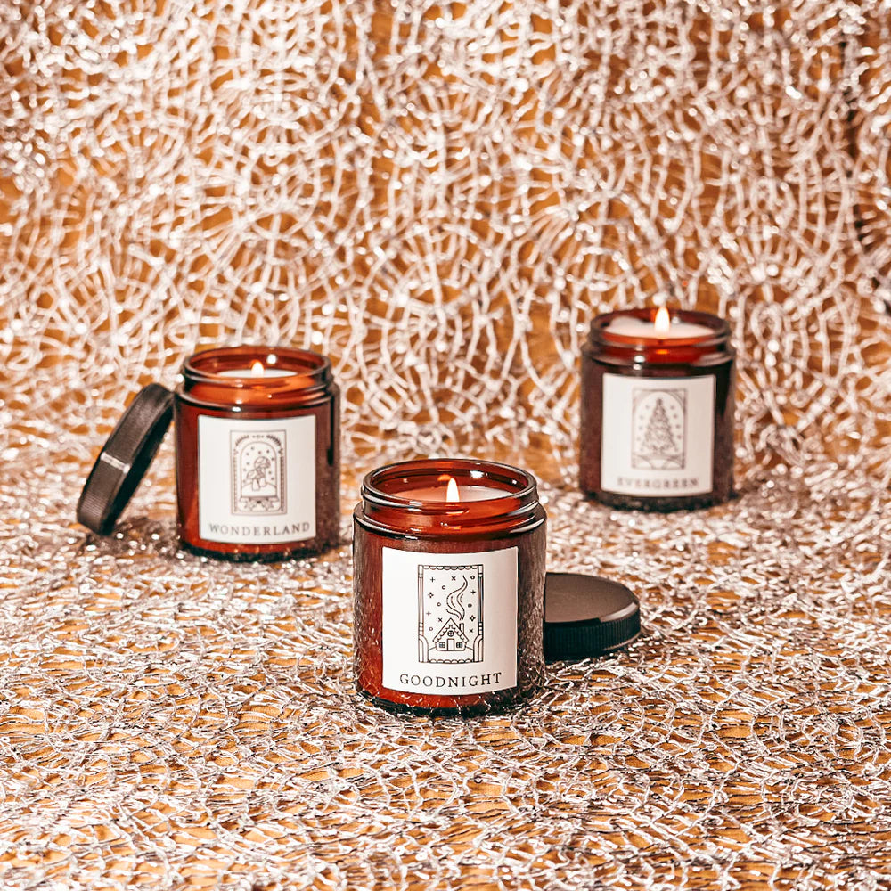Goodnight 3.4oz Small Fine Fragrance Amber Jar Candle