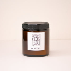 Heavenly 3.4oz Small Fine Fragrance Amber Jar Candle