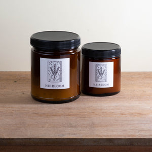 Heirloom 3.4oz Small Fine Fragrance Holiday Amber Jar Candle